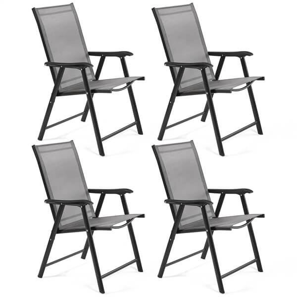 Yaheetech Patio Dining Chairs Set of 4 with Armrests - Image 3