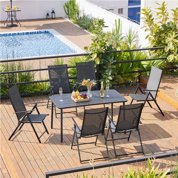 Yaheetech Patio Folding Dining Chairs Set of 2 - Image 15