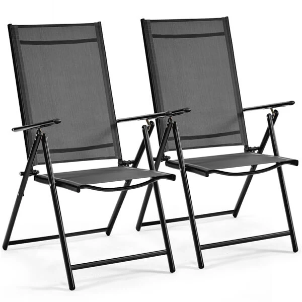 Yaheetech Patio Folding Dining Chairs Set of 2 - Image 2