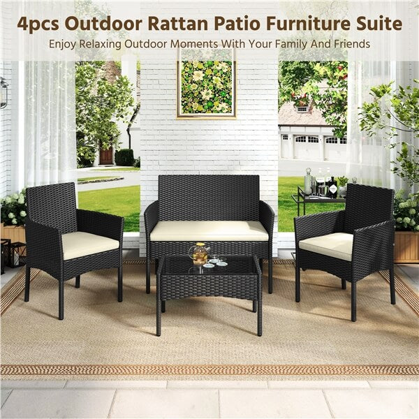 Yaheetech Patio Furniture Set 4 Pieces Conversation Sets - Image 10