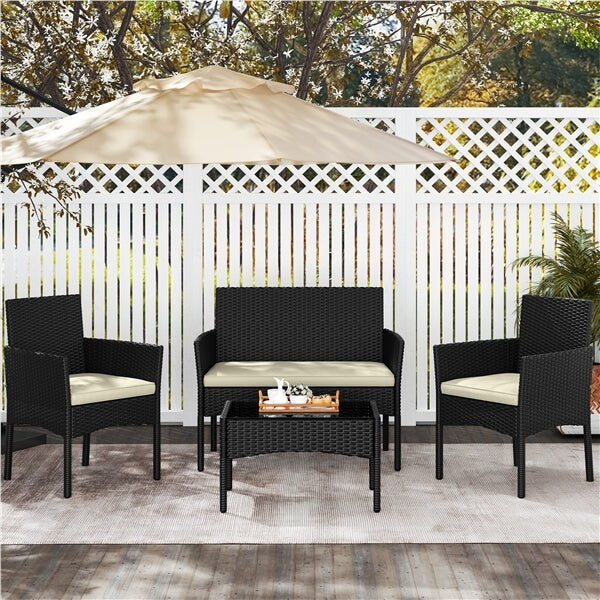 Yaheetech Patio Furniture Set 4 Pieces Conversation Sets - Image 12