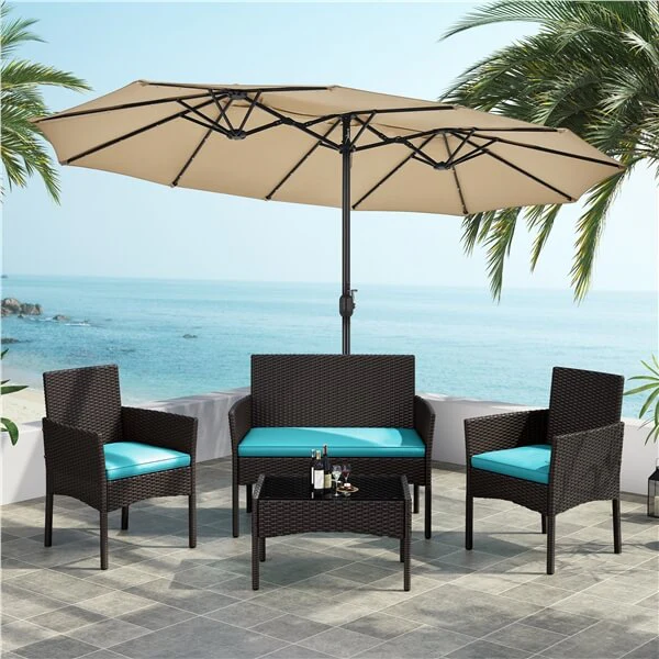 Yaheetech Patio Furniture Set 4 Pieces Conversation Sets - Image 13