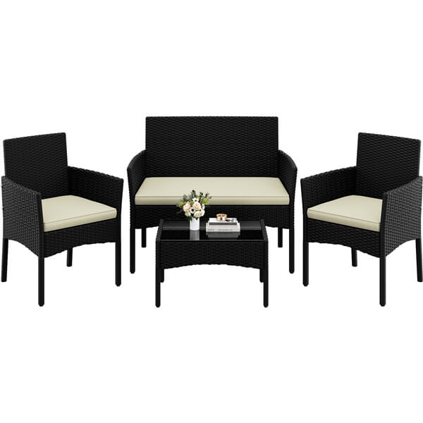 Yaheetech Patio Furniture Set 4 Pieces Conversation Sets - Image 2