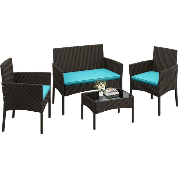 Yaheetech Patio Furniture Set 4 Pieces Conversation Sets - Image 3