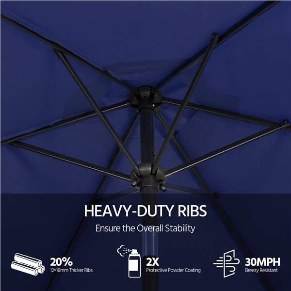 Yaheetech Patio Umbrella, 7.5FT Outdoor Table Market Umbrella - Image 5
