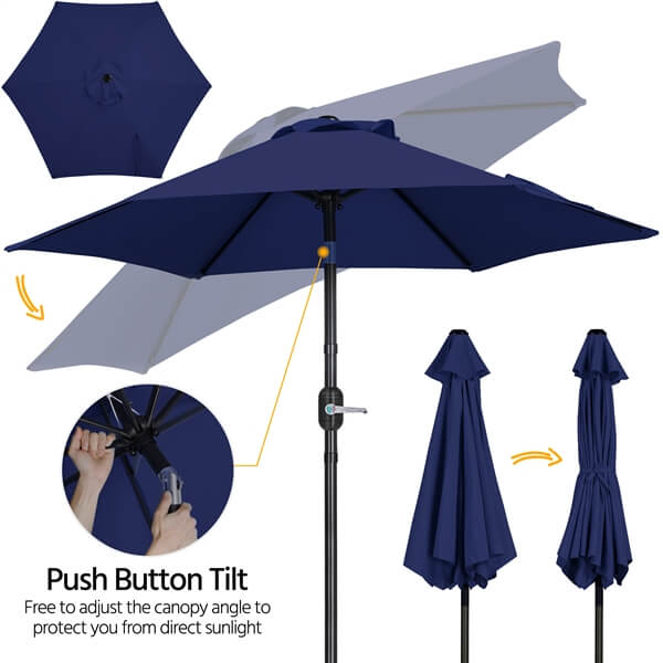 Yaheetech Patio Umbrella, 7.5FT Outdoor Table Market Umbrella - Image 6