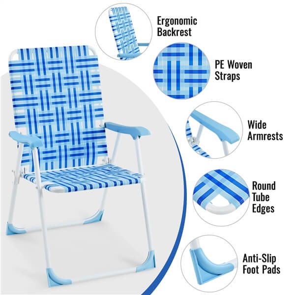 Yaheetech Patio Webbed Lawn Chairs - Image 5