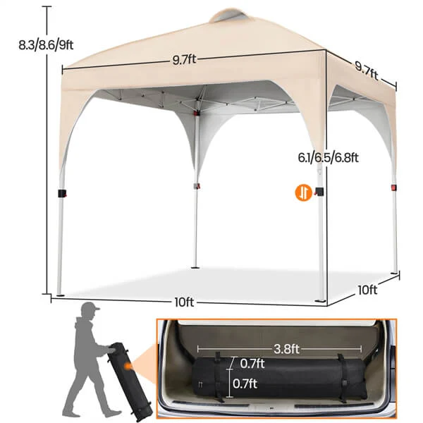 Yaheetech Pop Up Canopy 10 x 10ft - Image 5