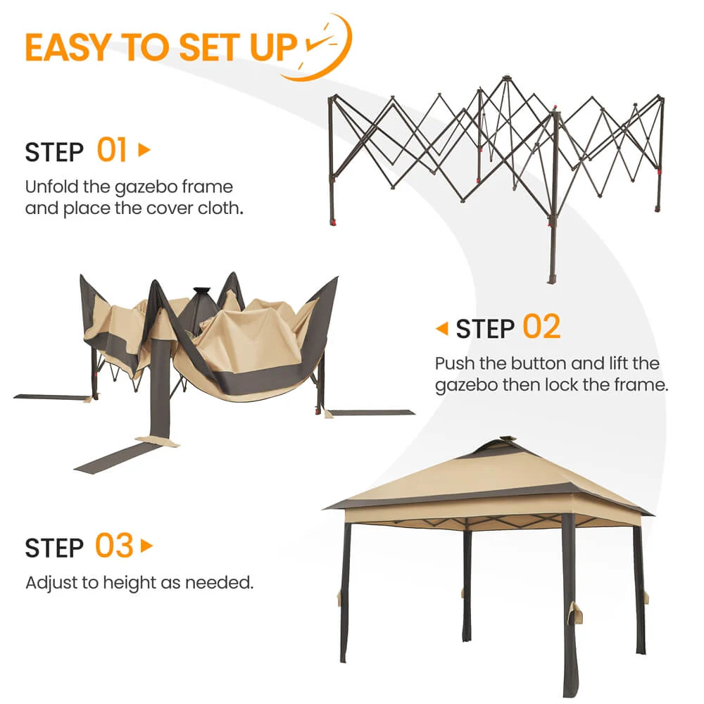 Yaheetech Pop Up Gazebo 11'x11' - Image 6