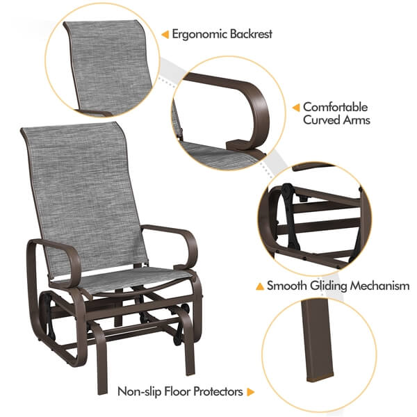 Yaheetech Porch Glider Chair - Image 5