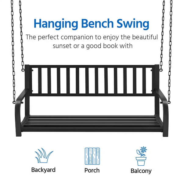 Yaheetech Porch Swing Hanging Bench - Image 6