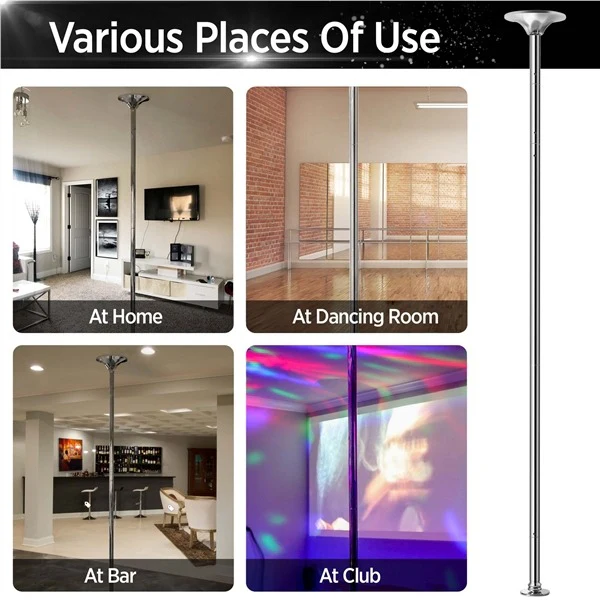 Yaheetech Portable 45mm Spinning Static Dancing Pole - Image 8