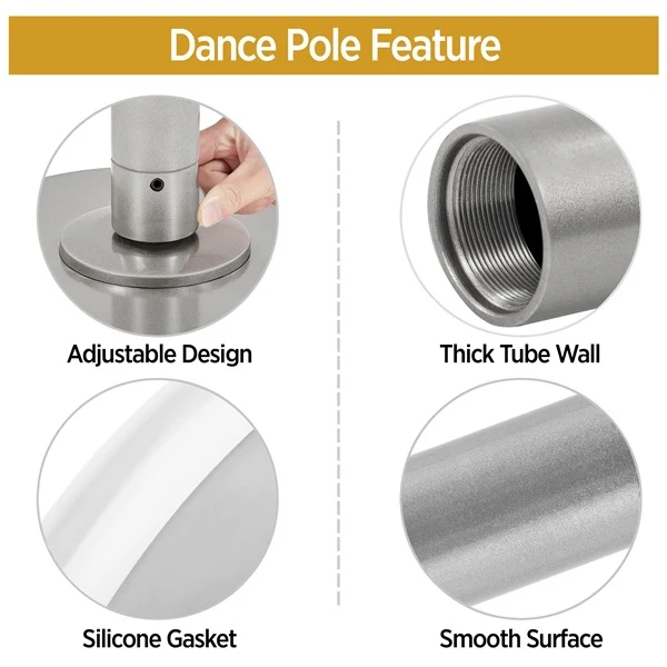 Yaheetech Portable Dancing Pole Height Adjustable 6.9ft-9ft - Image 6