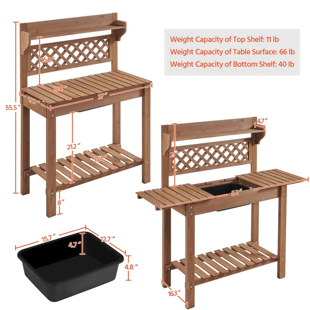 Yaheetech Potting Bench - Image 4