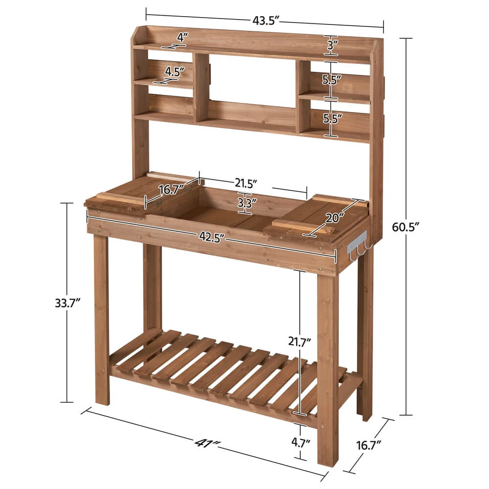 Yaheetech Potting Bench Germination Table - Image 3