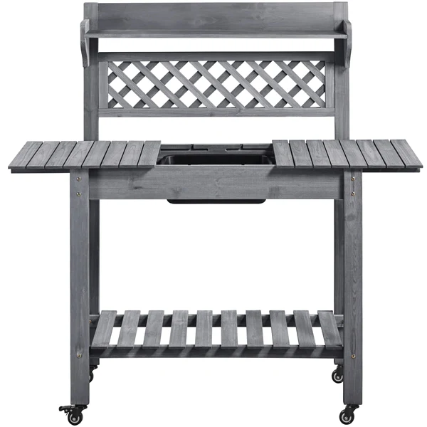 Yaheetech Potting Bench Table Removable Sink/Storage Shelf - Image 3