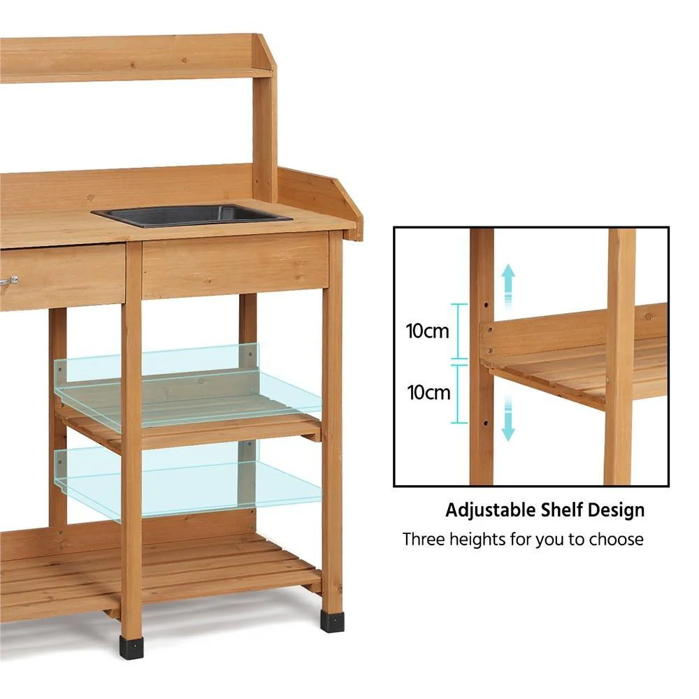 Yaheetech Potting Bench Table with Sink - Image 7
