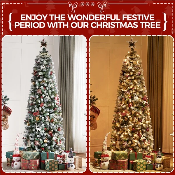 Yaheetech Pre-lit Artificial Pencil Christmas Tree - Image 9