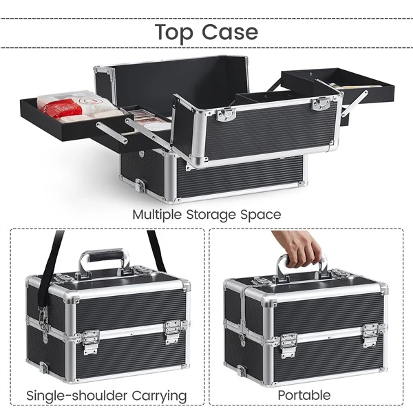 Yaheetech Professional Makeup Train Case 5 in 1 - Image 6