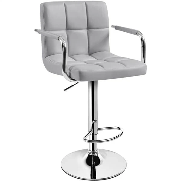 Yaheetech PU Leather Adjustable Swivel Barstools - Image 2