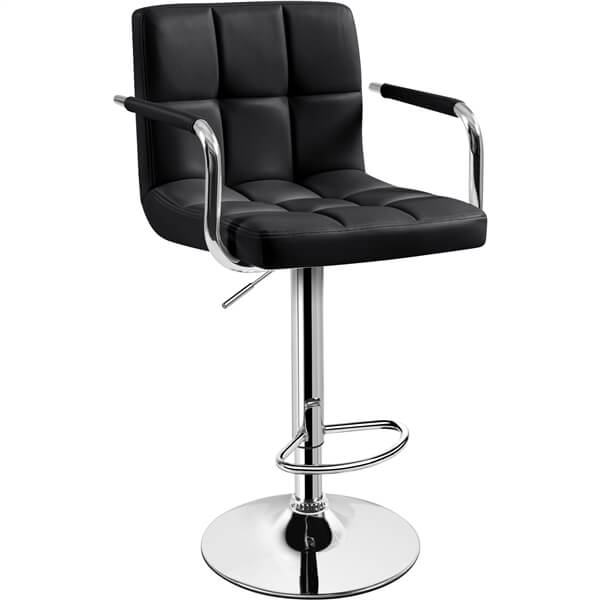 Yaheetech PU Leather Adjustable Swivel Barstools - Image 3