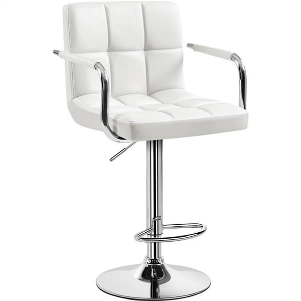 Yaheetech PU Leather Adjustable Swivel Barstools - Image 4