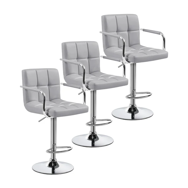Yaheetech PU Leather Adjustable Swivel Barstools - Image 5