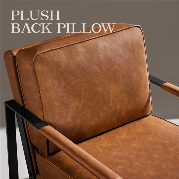 Yaheetech Set of 2 PU Leather Armchairs - Image 7
