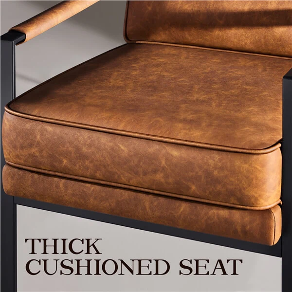 Yaheetech Set of 2 PU Leather Armchairs - Image 8