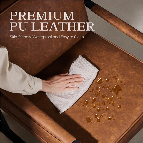 Yaheetech Set of 2 PU Leather Armchairs - Image 9