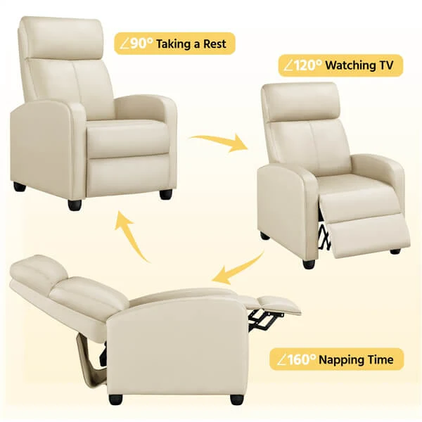 Yaheetech PU Leather Reclining Chair Set of 2 - Image 12