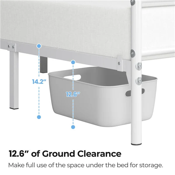 Yaheetech Simple Metal Platform Bed Frame Mattress Foundation - Image 10
