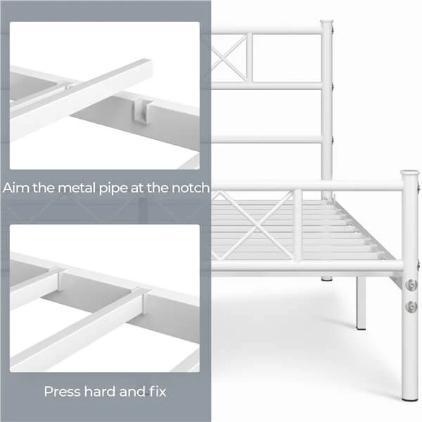 Yaheetech Simple Metal Platform Bed Frame Mattress Foundation - Image 12
