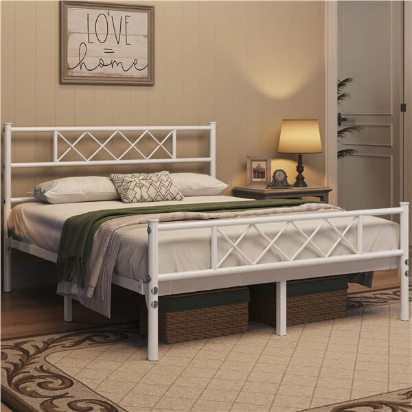 Yaheetech Simple Metal Platform Bed Frame Mattress Foundation - Image 16