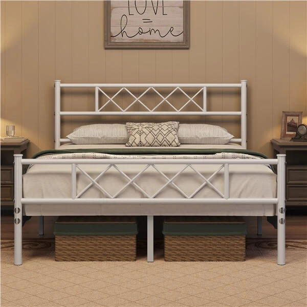 Yaheetech Simple Metal Platform Bed Frame Mattress Foundation - Image 18