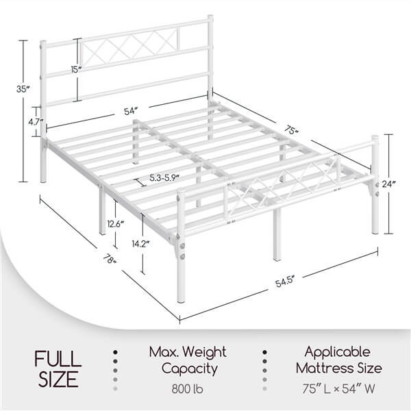 Yaheetech Simple Metal Platform Bed Frame Mattress Foundation - Image 5
