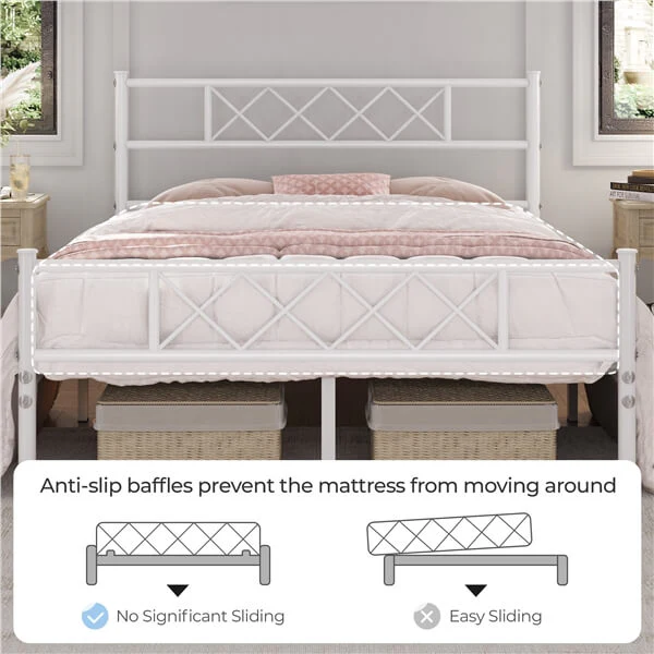 Yaheetech Simple Metal Platform Bed Frame Mattress Foundation - Image 8