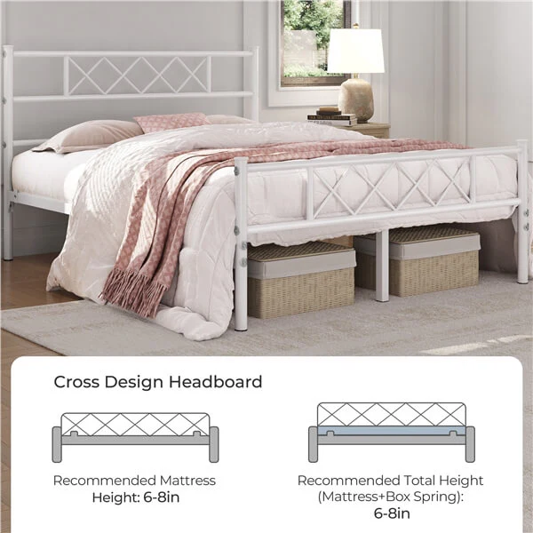 Yaheetech Simple Metal Platform Bed Frame Mattress Foundation - Image 9