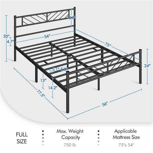 Yaheetech 13 Inches Metal Mattress Foundation for Storage - Image 5