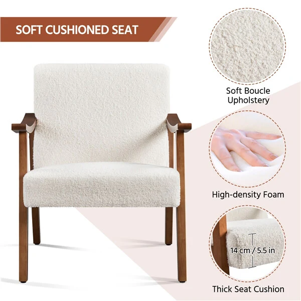 Yaheetech Reading Leisure Chair with High Back for Living Room - Image 6
