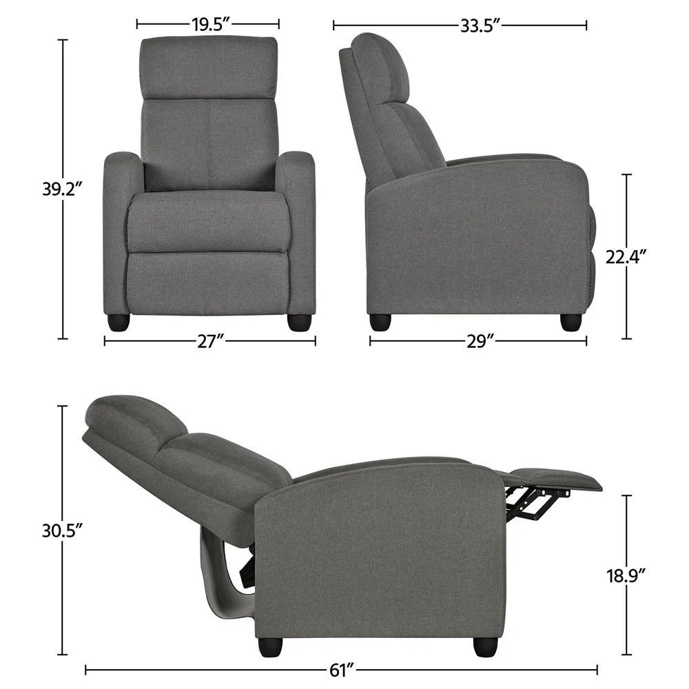 Yaheetech Recliner Chair Sofa - Image 3