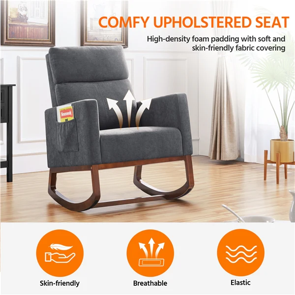 Yaheetech Rocking Accent Chair - Image 6
