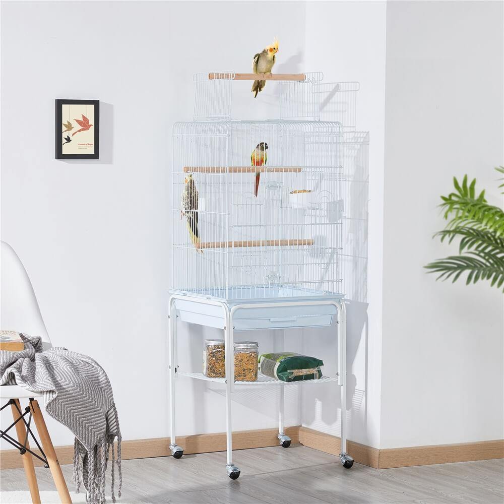 Yaheetech Rolling Bird Cage with Stand - Image 6