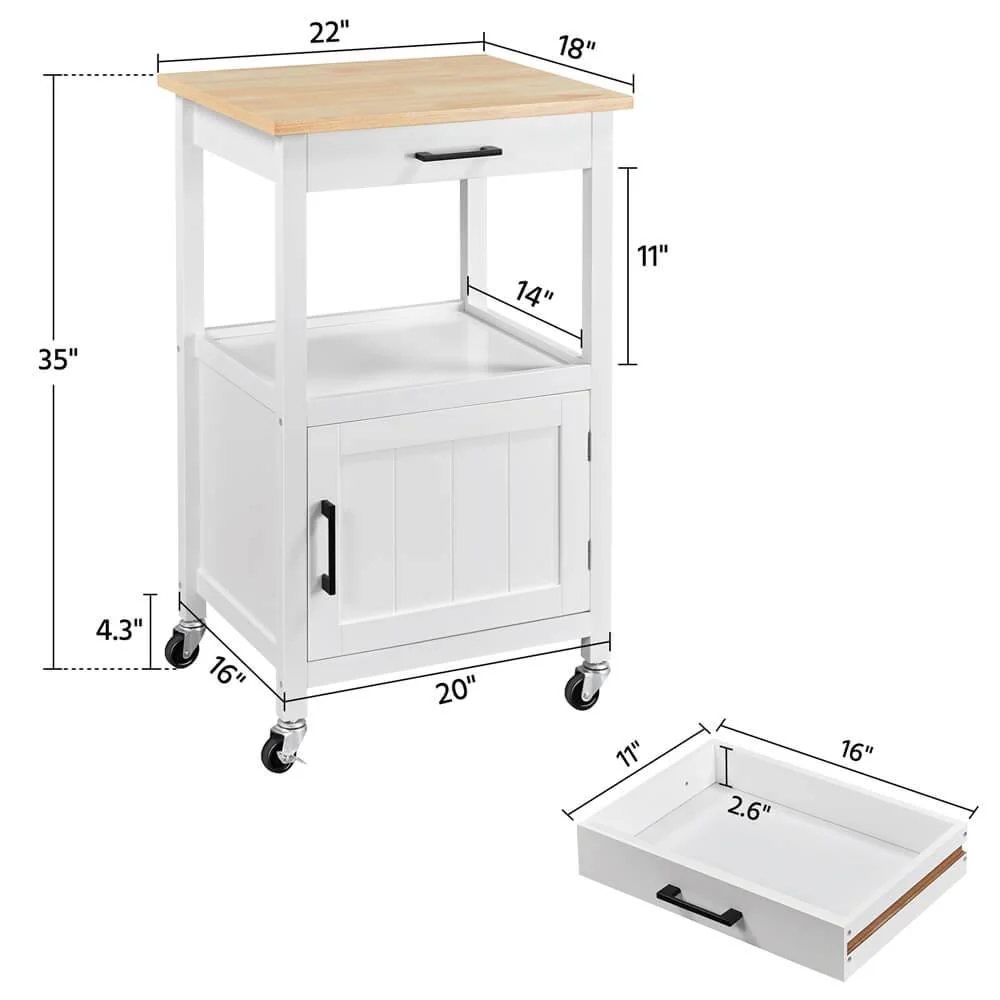 Yaheetech Rolling Kitchen Cart - Image 3