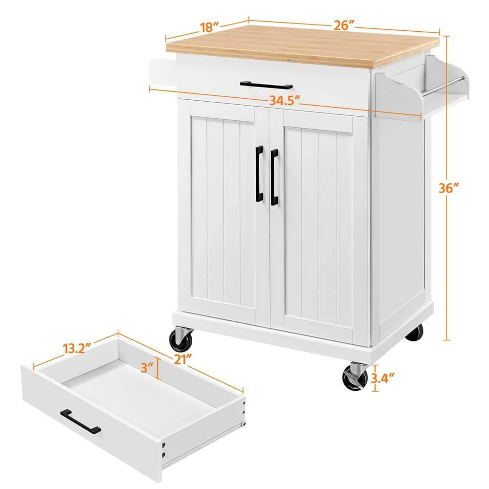 Yaheetech Rolling Kitchen Island Cart - Image 3