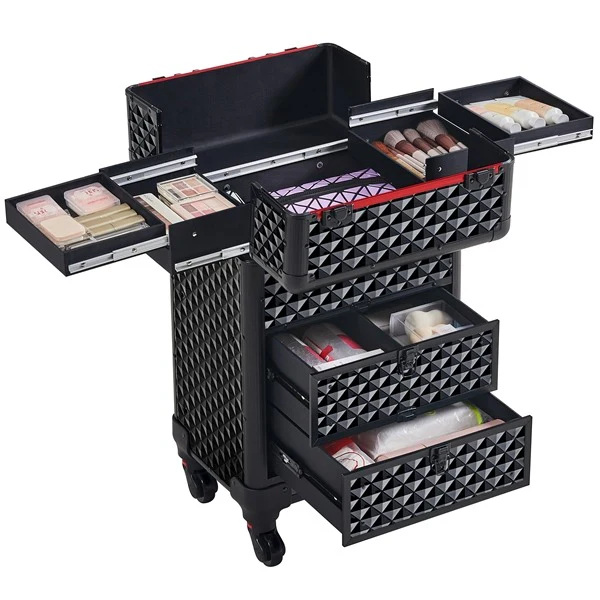 Yaheetech Rolling Makeup Train Case - Image 5