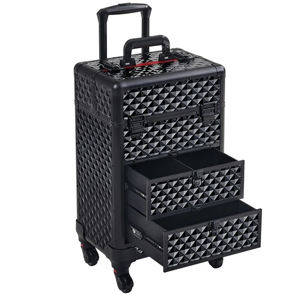 Yaheetech Rolling Makeup Train Case - Image 6