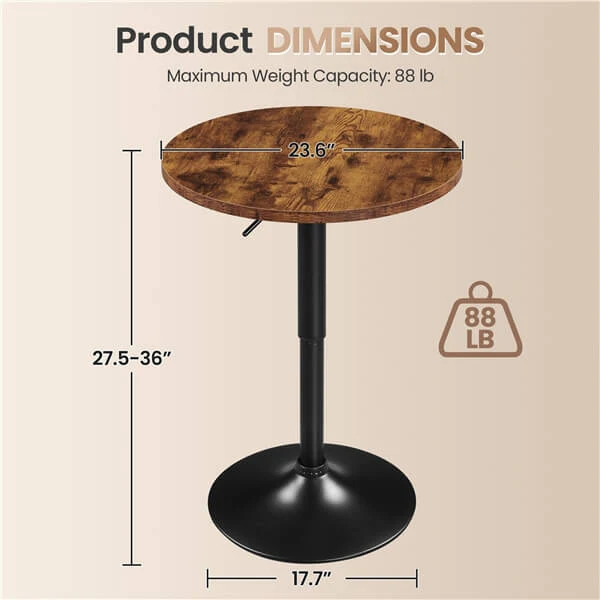 Yaheetech Round Pub Table - Image 3