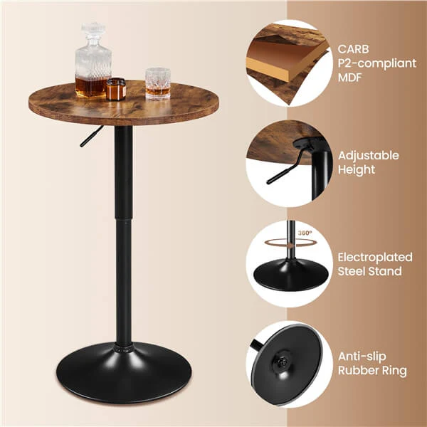 Yaheetech Round Pub Table - Image 4