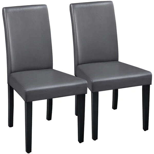 Yaheetech Set of 2 Faux Leather Modern Dining Room Chairs - Image 4